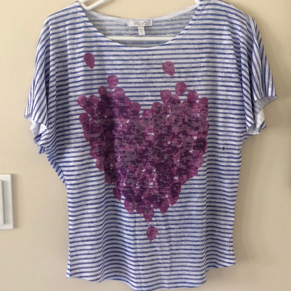 Striped summery heart top